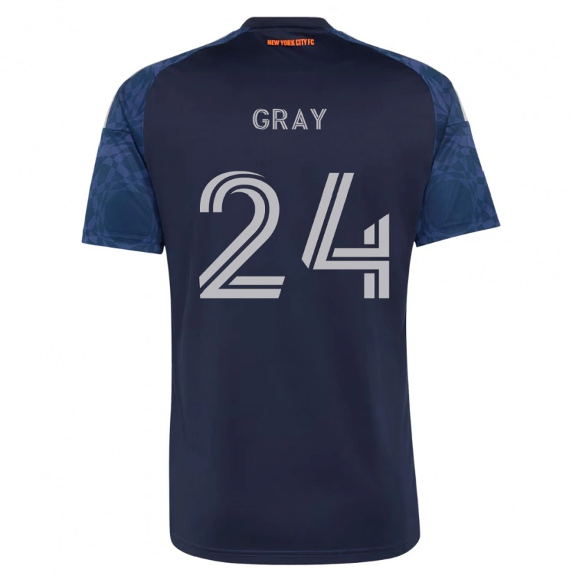 Danxen Kinderen Tayvon Gray #24 Diep Blauw Wit Uitshirt Uittenue 2026/27 T-Shirt België
