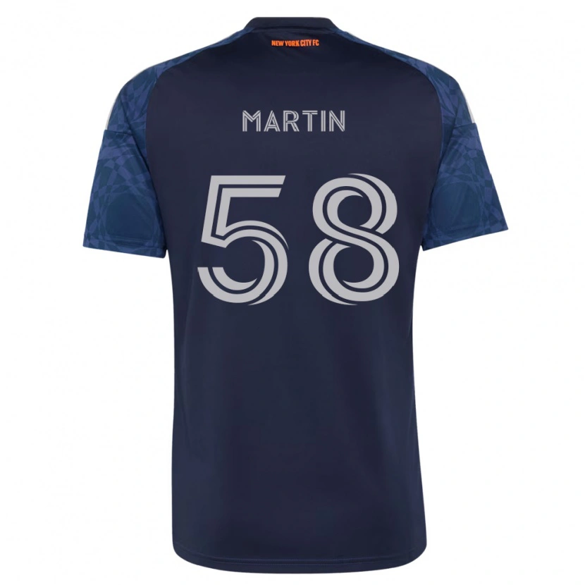 Danxen Kinderen Eóin Martin #58 Diep Blauw Wit Uitshirt Uittenue 2026/27 T-Shirt België