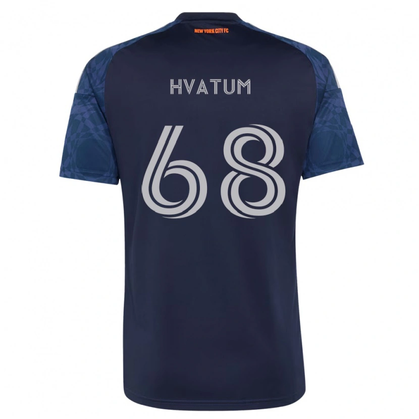 Danxen Kinderen Henrik Hvatum #68 Diep Blauw Wit Uitshirt Uittenue 2026/27 T-Shirt België