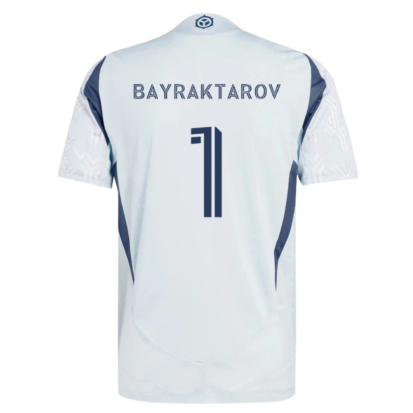 Danxen Kinderen Alex Bayraktarov #1 Blauw Grijs Wit Uitshirt Uittenue 2026/27 T-Shirt België