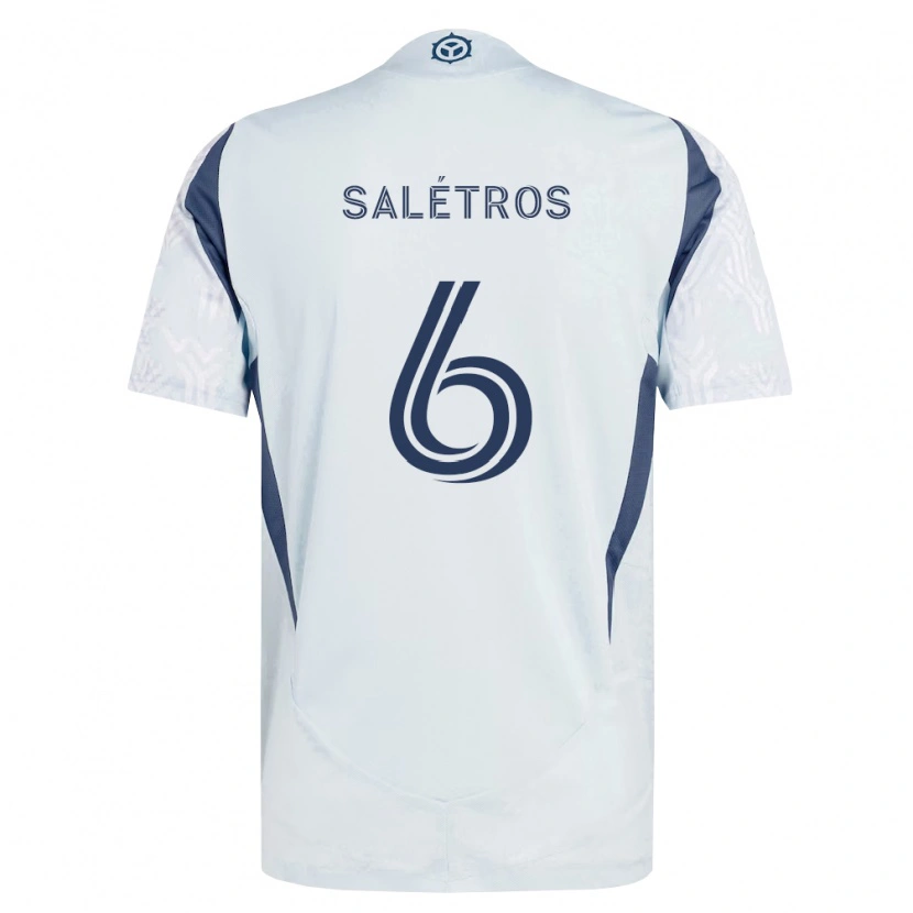 Danxen Kinderen Anton Salétros #6 Blauw Grijs Wit Uitshirt Uittenue 2026/27 T-Shirt België