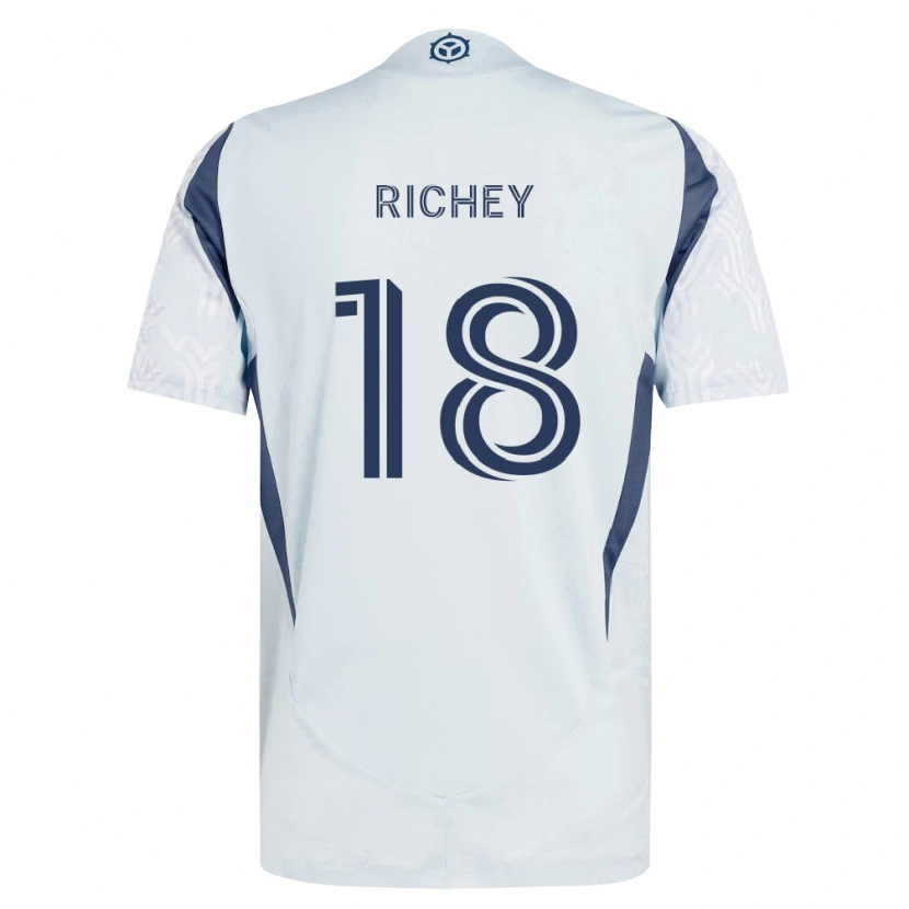 Danxen Kinderen Spencer Richey #18 Blauw Grijs Wit Uitshirt Uittenue 2026/27 T-Shirt België