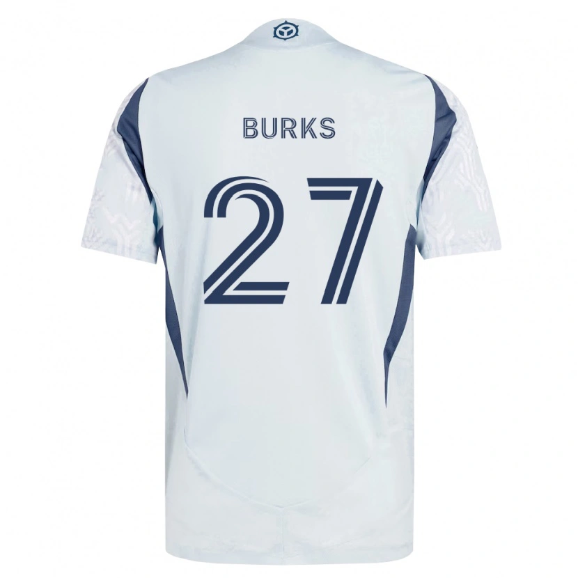 Danxen Kinderen Kendall Burks #27 Blauw Grijs Wit Uitshirt Uittenue 2026/27 T-Shirt België