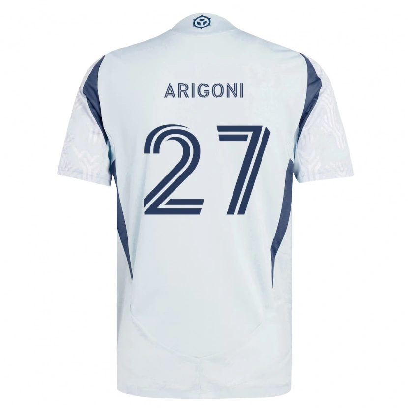 Danxen Kinderen Allan Arigoni #27 Blauw Grijs Wit Uitshirt Uittenue 2026/27 T-Shirt België