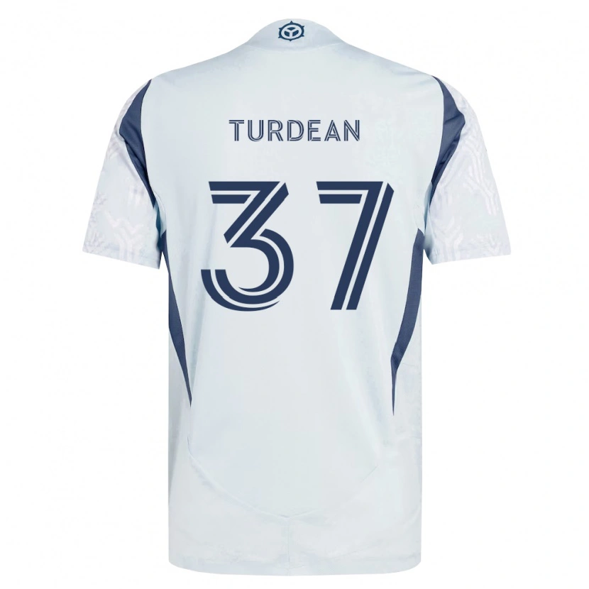 Danxen Kinderen Robert Turdean #37 Blauw Grijs Wit Uitshirt Uittenue 2026/27 T-Shirt België