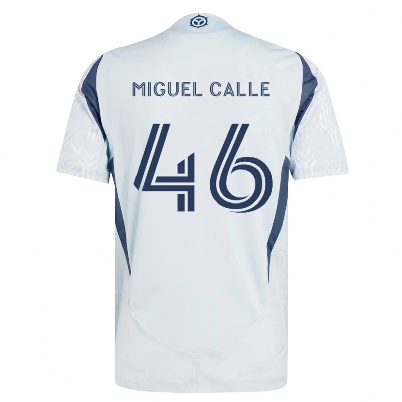 Danxen Kinderen Juan Miguel Calle #46 Blauw Grijs Wit Uitshirt Uittenue 2026/27 T-Shirt België