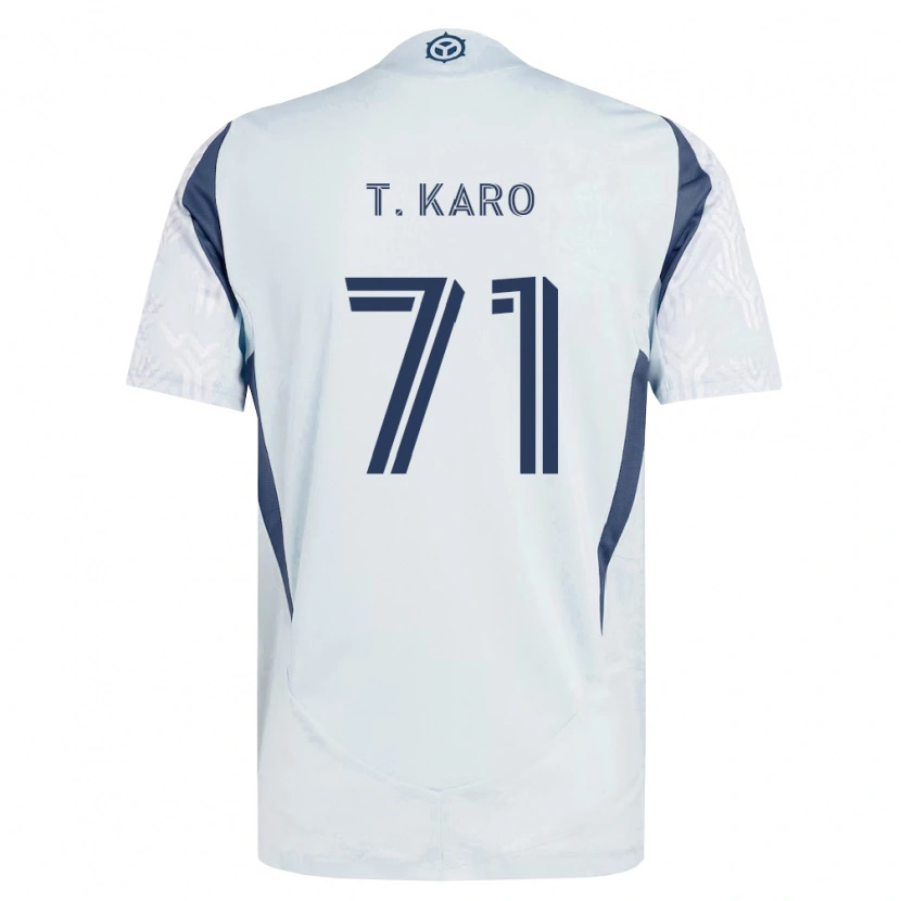 Danxen Kinderen David Tchétchao Karo #71 Blauw Grijs Wit Uitshirt Uittenue 2026/27 T-Shirt België