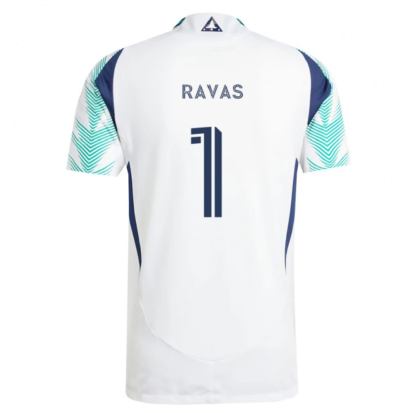 Danxen Kinderen Henrich Ravas #1 Wit Marineblauw Lichtgroen Uitshirt Uittenue 2026/27 T-Shirt België