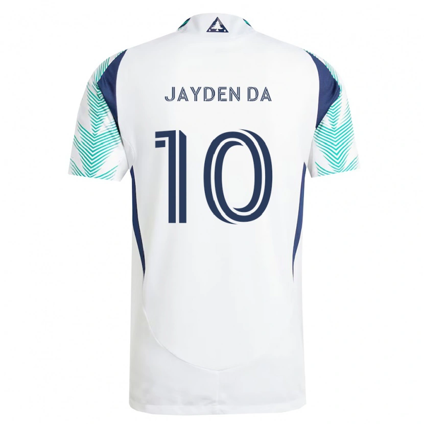 Danxen Kinderen Jayden Da #10 Wit Marineblauw Lichtgroen Uitshirt Uittenue 2026/27 T-Shirt België