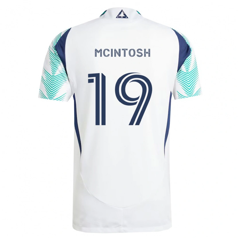 Danxen Kinderen Damario Mcintosh #19 Wit Marineblauw Lichtgroen Uitshirt Uittenue 2026/27 T-Shirt België