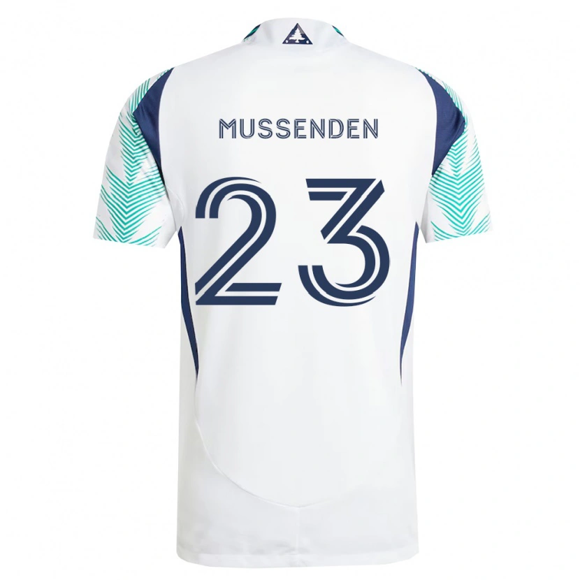 Danxen Kinderen Javaun Mussenden #23 Wit Marineblauw Lichtgroen Uitshirt Uittenue 2026/27 T-Shirt België