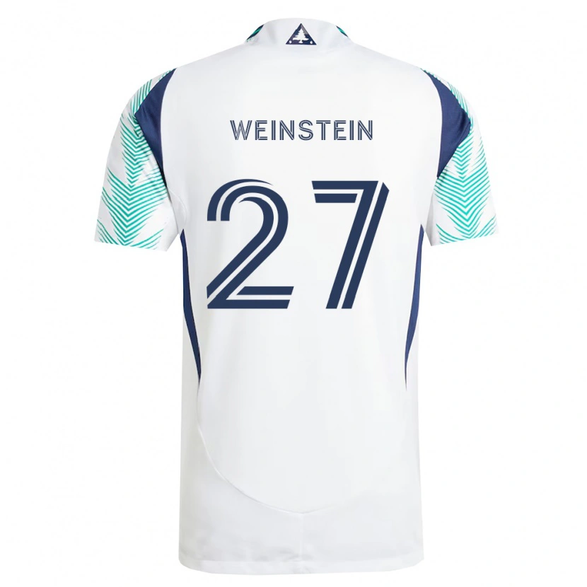 Danxen Kinderen Max Weinstein #27 Wit Marineblauw Lichtgroen Uitshirt Uittenue 2026/27 T-Shirt België