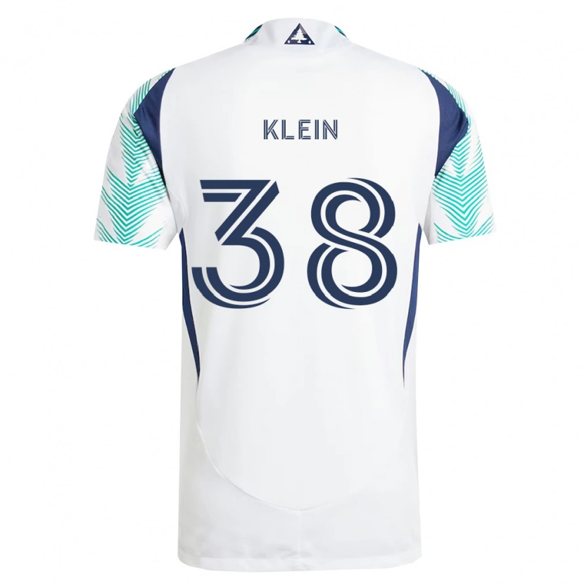 Danxen Kinderen Eric Klein #38 Wit Marineblauw Lichtgroen Uitshirt Uittenue 2026/27 T-Shirt België