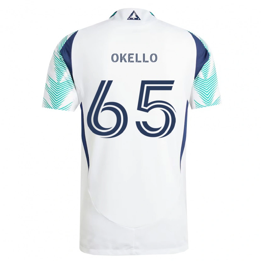 Danxen Kinderen Noble Okello #65 Wit Marineblauw Lichtgroen Uitshirt Uittenue 2026/27 T-Shirt België