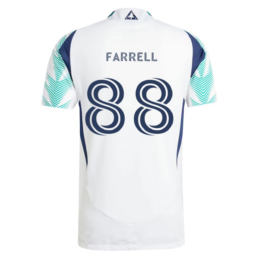 Danxen Kinderen Andrew Farrell #88 Wit Marineblauw Lichtgroen Uitshirt Uittenue 2026/27 T-Shirt België