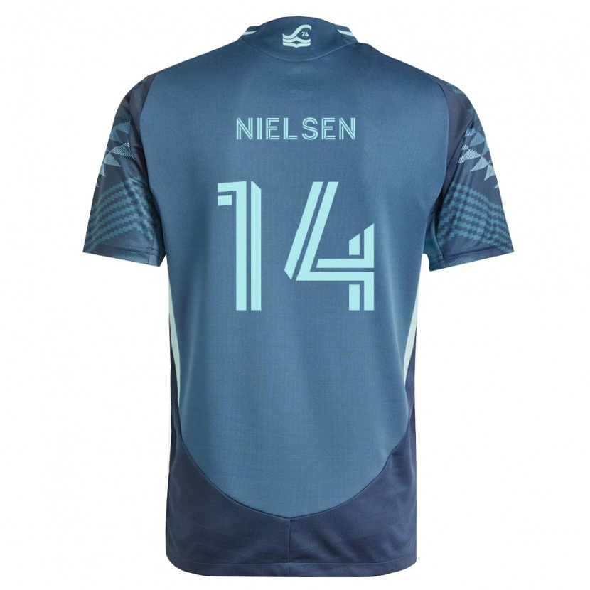 Danxen Kinderen Taylor Nielsen #14 Marineblauw Groen Uitshirt Uittenue 2026/27 T-Shirt België