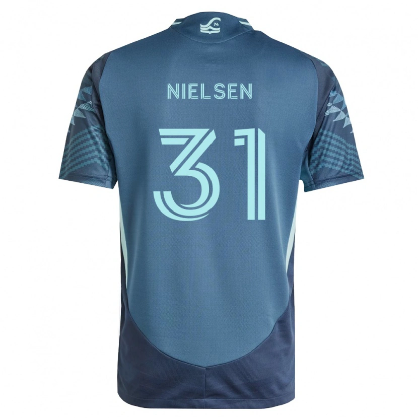 Danxen Kinderen Madeline Nielsen #31 Marineblauw Groen Uitshirt Uittenue 2026/27 T-Shirt België