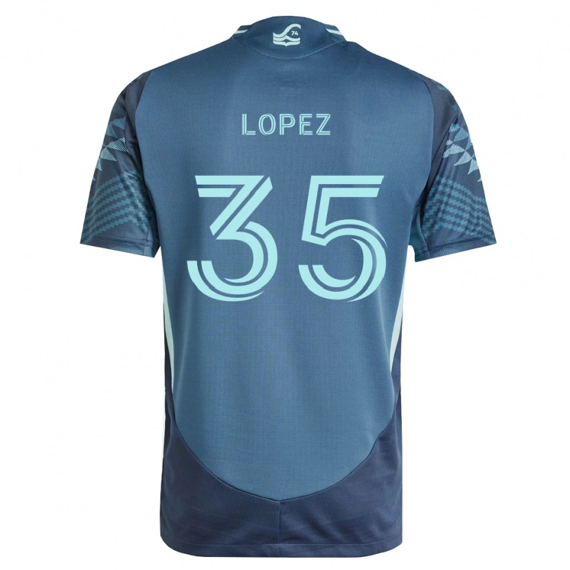 Danxen Kinderen Antino Lopez #35 Marineblauw Groen Uitshirt Uittenue 2026/27 T-Shirt België