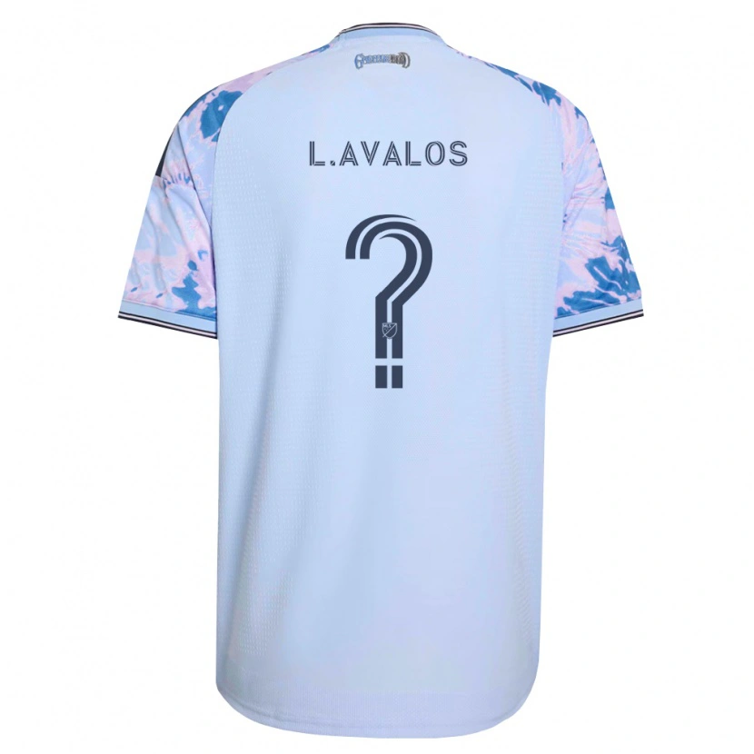Danxen Kinderen Lorenzo Avalos #0 Koninklijk Blauw Wit Zwart Uitshirt Uittenue 2026/27 T-Shirt België