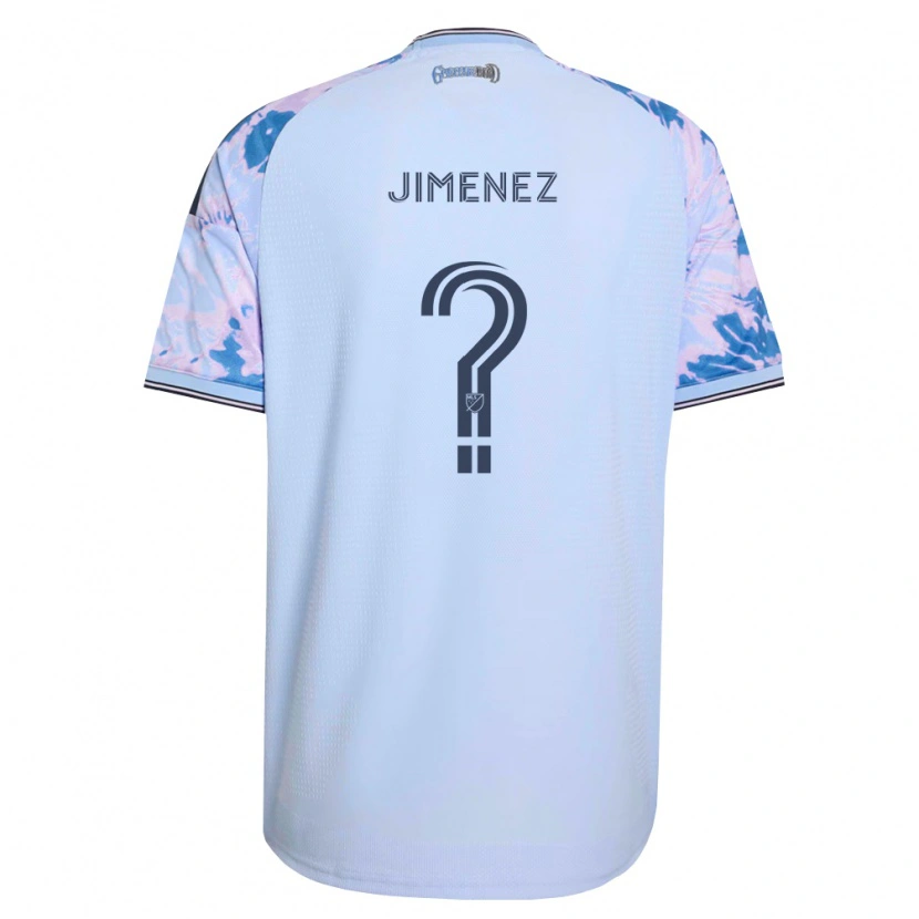 Danxen Kinderen Kevin Jimenez #0 Koninklijk Blauw Wit Zwart Uitshirt Uittenue 2026/27 T-Shirt België