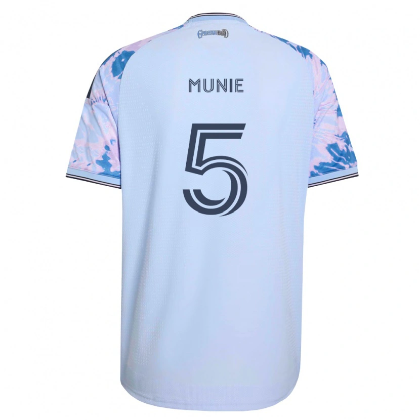 Danxen Kinderen Daniel Munie #5 Koninklijk Blauw Wit Zwart Uitshirt Uittenue 2026/27 T-Shirt België