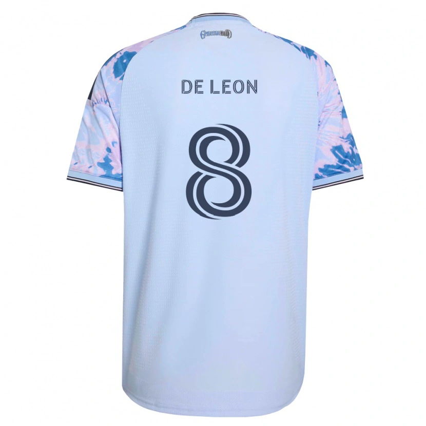 Danxen Kinderen Brandon De Leon #8 Koninklijk Blauw Wit Zwart Uitshirt Uittenue 2026/27 T-Shirt België