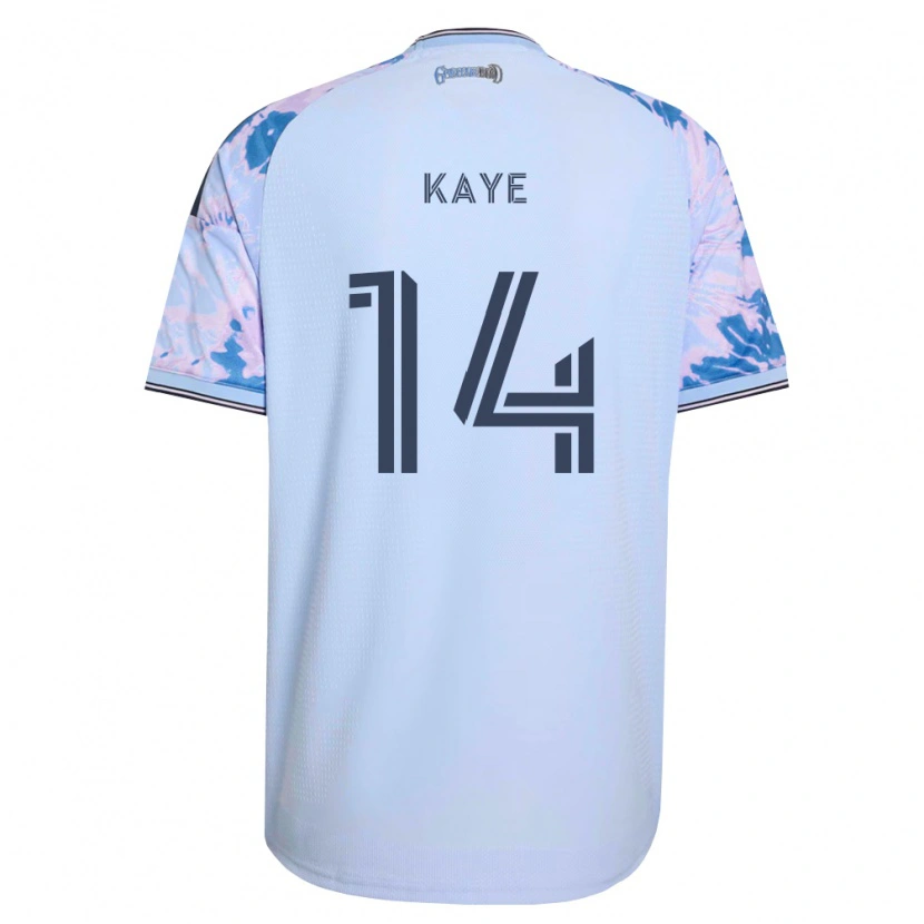 Danxen Kinderen Mark-Anthony Kaye #14 Koninklijk Blauw Wit Zwart Uitshirt Uittenue 2026/27 T-Shirt België