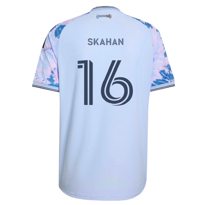 Danxen Kinderen Jack Skahan #16 Koninklijk Blauw Wit Zwart Uitshirt Uittenue 2026/27 T-Shirt België
