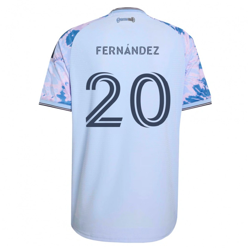 Danxen Kinderen Nick Fernández #20 Koninklijk Blauw Wit Zwart Uitshirt Uittenue 2026/27 T-Shirt België