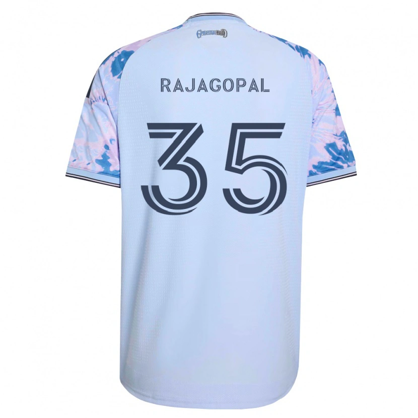 Danxen Kinderen Rohan Rajagopal #35 Koninklijk Blauw Wit Zwart Uitshirt Uittenue 2026/27 T-Shirt België
