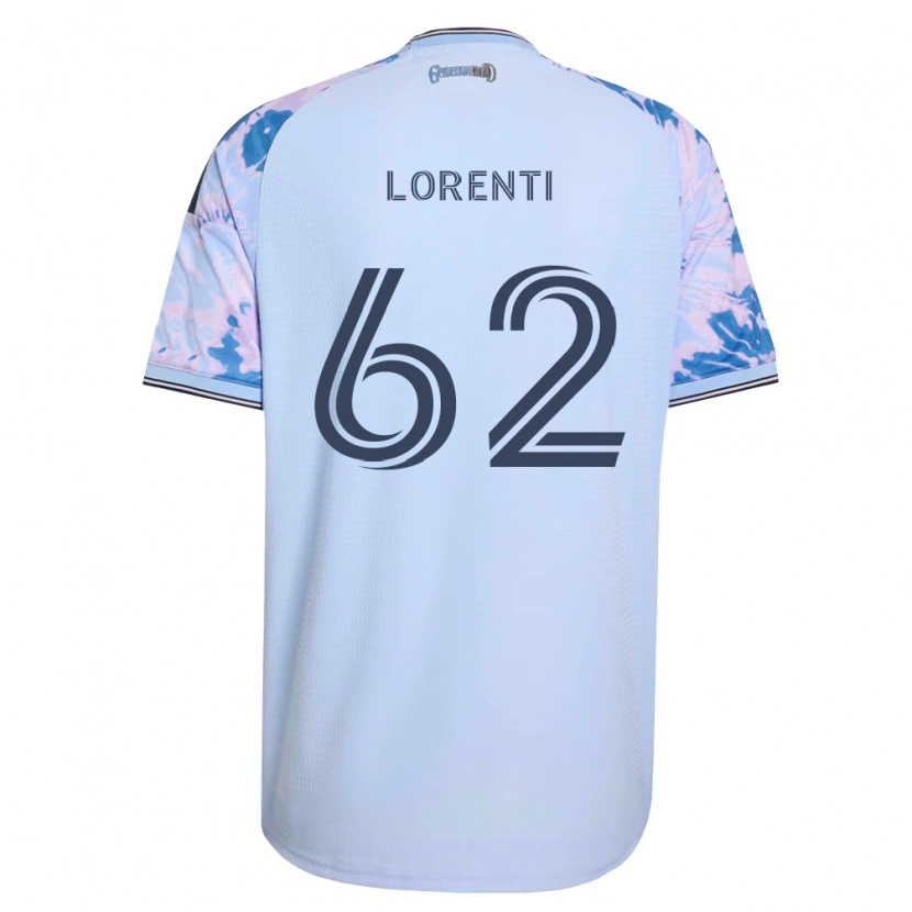 Danxen Kinderen Dominic Lorenti #62 Koninklijk Blauw Wit Zwart Uitshirt Uittenue 2026/27 T-Shirt België