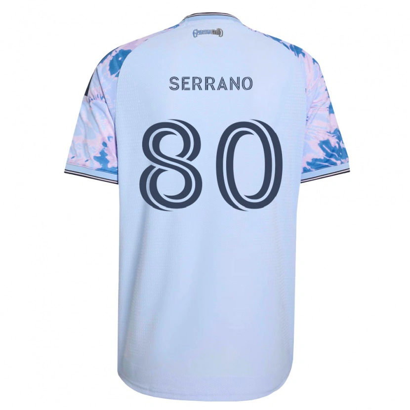 Danxen Kinderen David Serrano #80 Koninklijk Blauw Wit Zwart Uitshirt Uittenue 2026/27 T-Shirt België