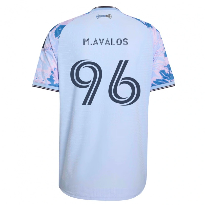 Danxen Kinderen Marcelo Ávalos #96 Koninklijk Blauw Wit Zwart Uitshirt Uittenue 2026/27 T-Shirt België