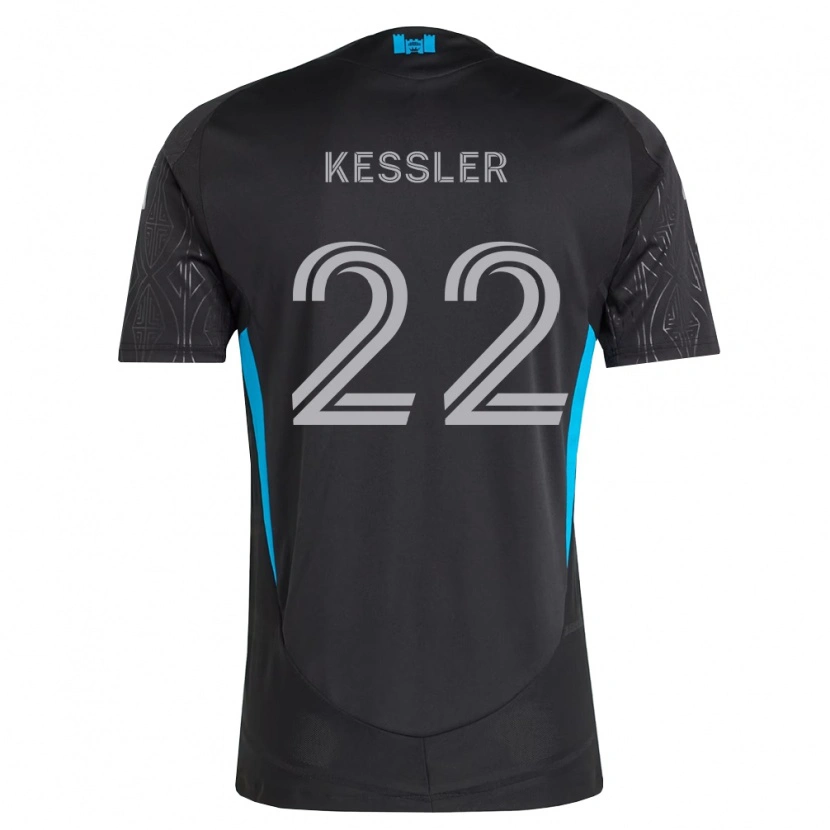 Danxen Kinderen Henry Kessler #22 Zwart Wit Hemelsblauw Uitshirt Uittenue 2026/27 T-Shirt België