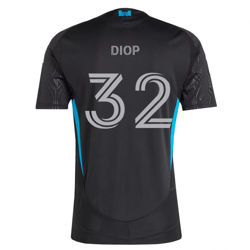 Danxen Kinderen Hamady Diop #32 Zwart Wit Hemelsblauw Uitshirt Uittenue 2026/27 T-Shirt België