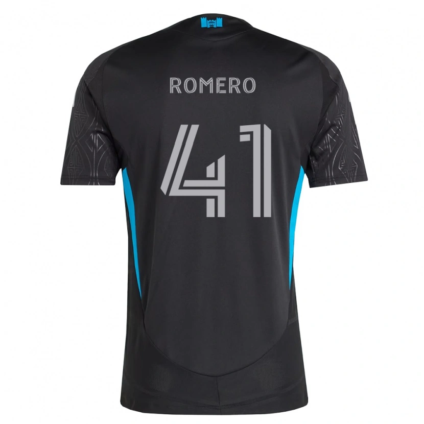 Danxen Kinderen Brian Romero #41 Zwart Wit Hemelsblauw Uitshirt Uittenue 2026/27 T-Shirt België