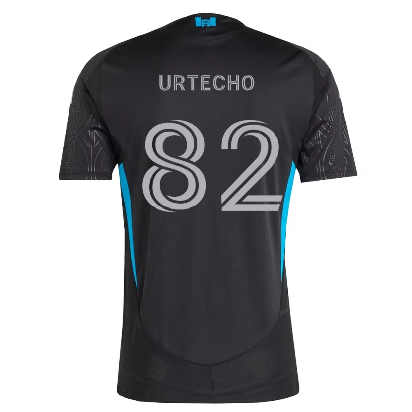 Danxen Kinderen Brendan Urtecho #82 Zwart Wit Hemelsblauw Uitshirt Uittenue 2026/27 T-Shirt België
