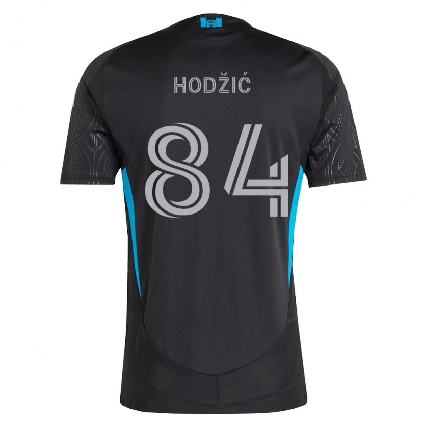 Danxen Kinderen Amil Hodžić #84 Zwart Wit Hemelsblauw Uitshirt Uittenue 2026/27 T-Shirt België
