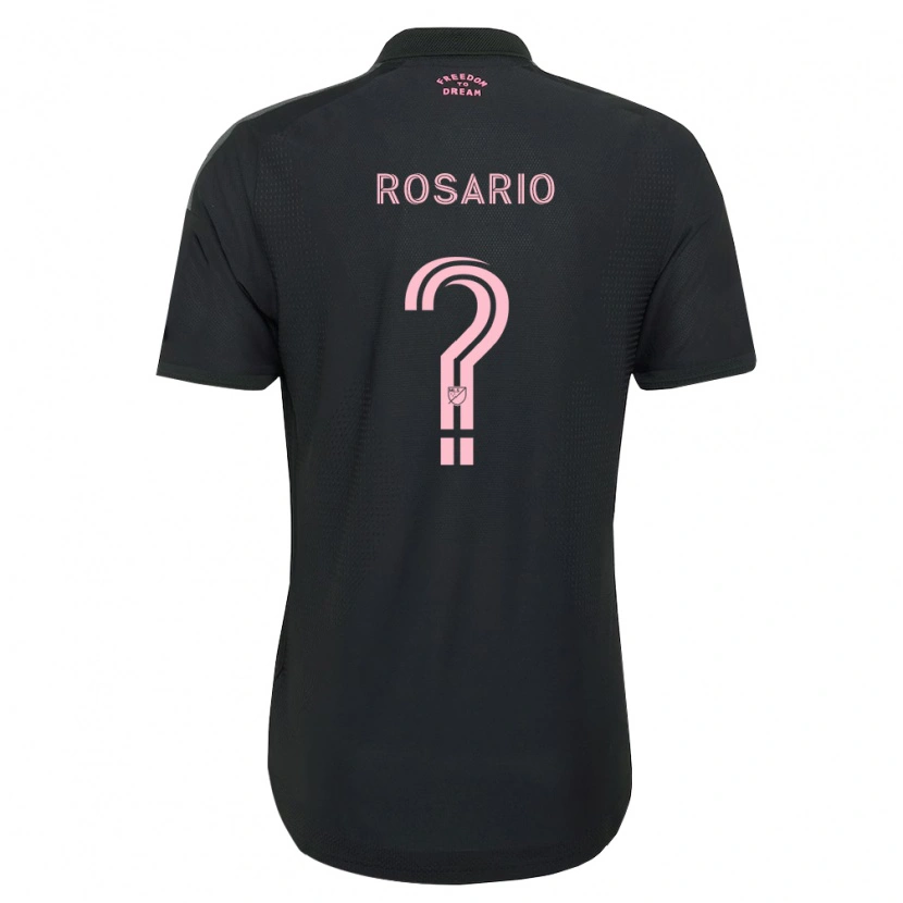 Danxen Kinderen Adrian Rosario #0 Roze Zwart Wit Uitshirt Uittenue 2026/27 T-Shirt België