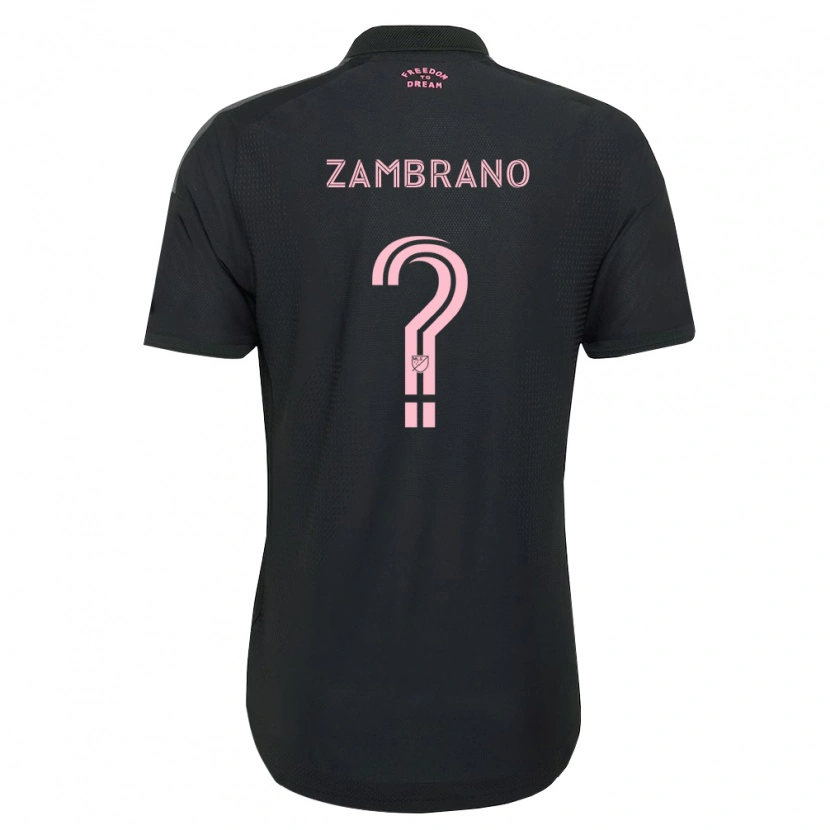 Danxen Kinderen Matteo Zambrano #0 Roze Zwart Wit Uitshirt Uittenue 2026/27 T-Shirt België