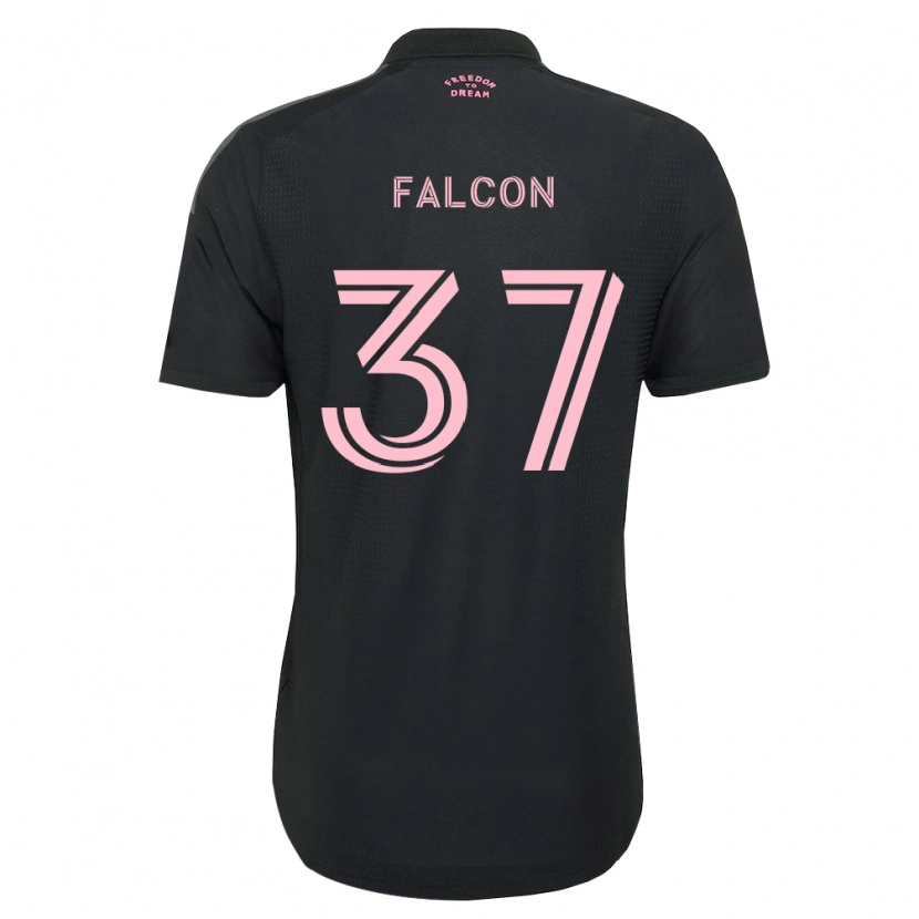 Danxen Kinderen Maximiliano Falcón #37 Roze Zwart Wit Uitshirt Uittenue 2026/27 T-Shirt België