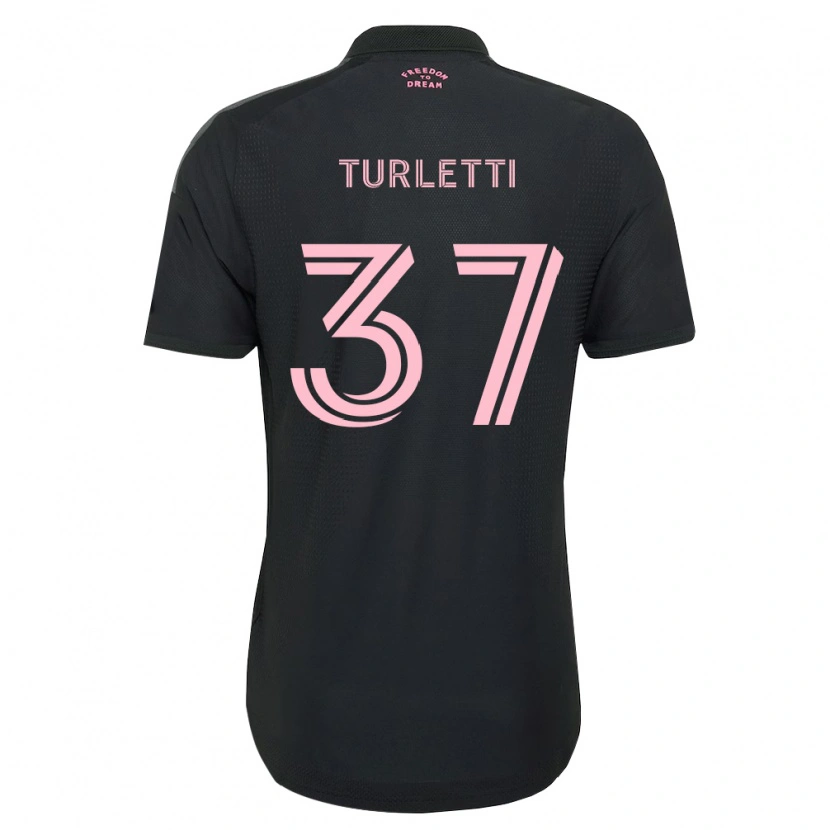 Danxen Kinderen Mateo Turletti #37 Roze Zwart Wit Uitshirt Uittenue 2026/27 T-Shirt België
