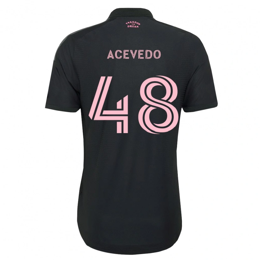 Danxen Kinderen Matías Acevedo #48 Roze Zwart Wit Uitshirt Uittenue 2026/27 T-Shirt België