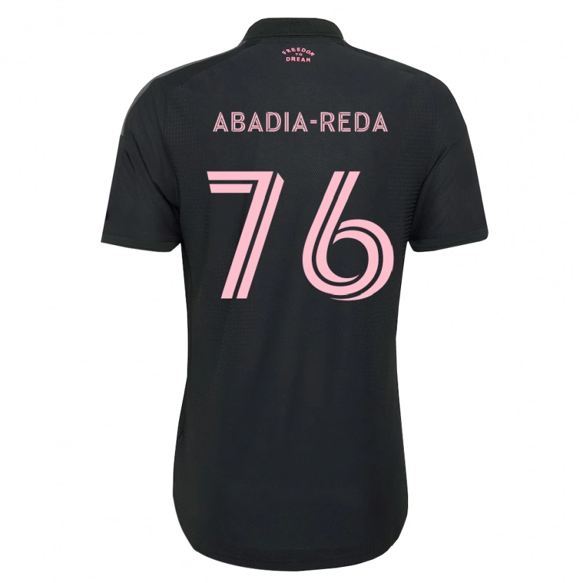 Danxen Kinderen Ezequiel Abadia-Reda #76 Roze Zwart Wit Uitshirt Uittenue 2026/27 T-Shirt België