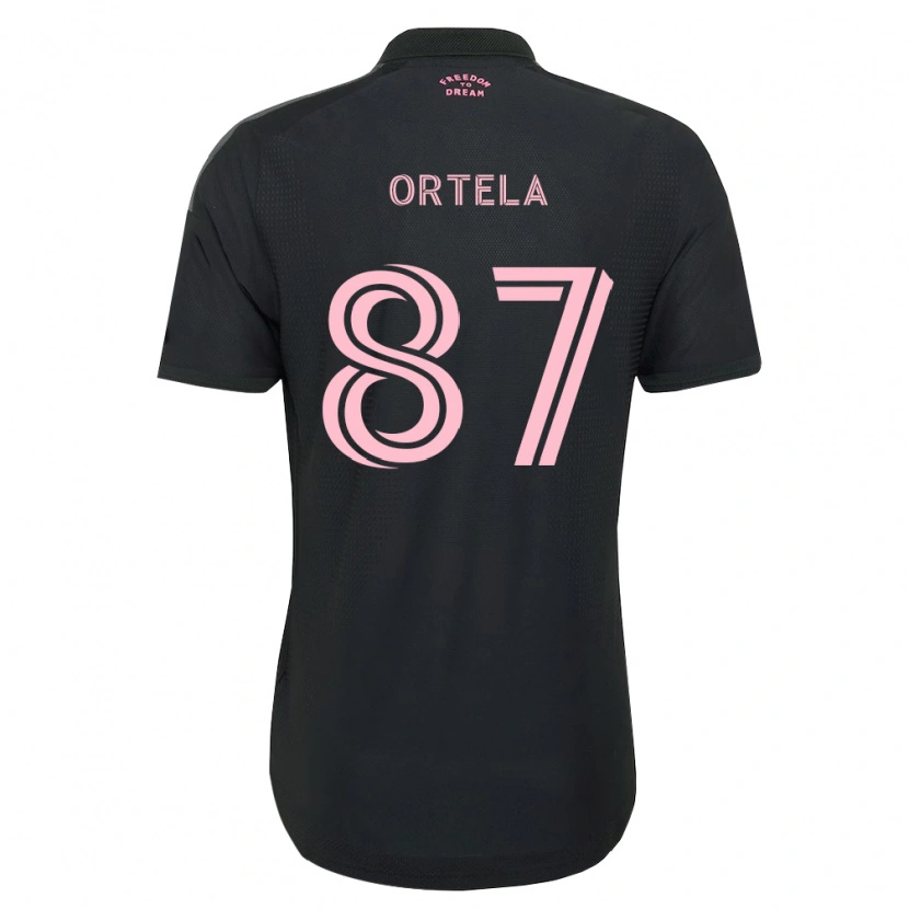 Danxen Kinderen Jerremy Ortela #87 Roze Zwart Wit Uitshirt Uittenue 2026/27 T-Shirt België
