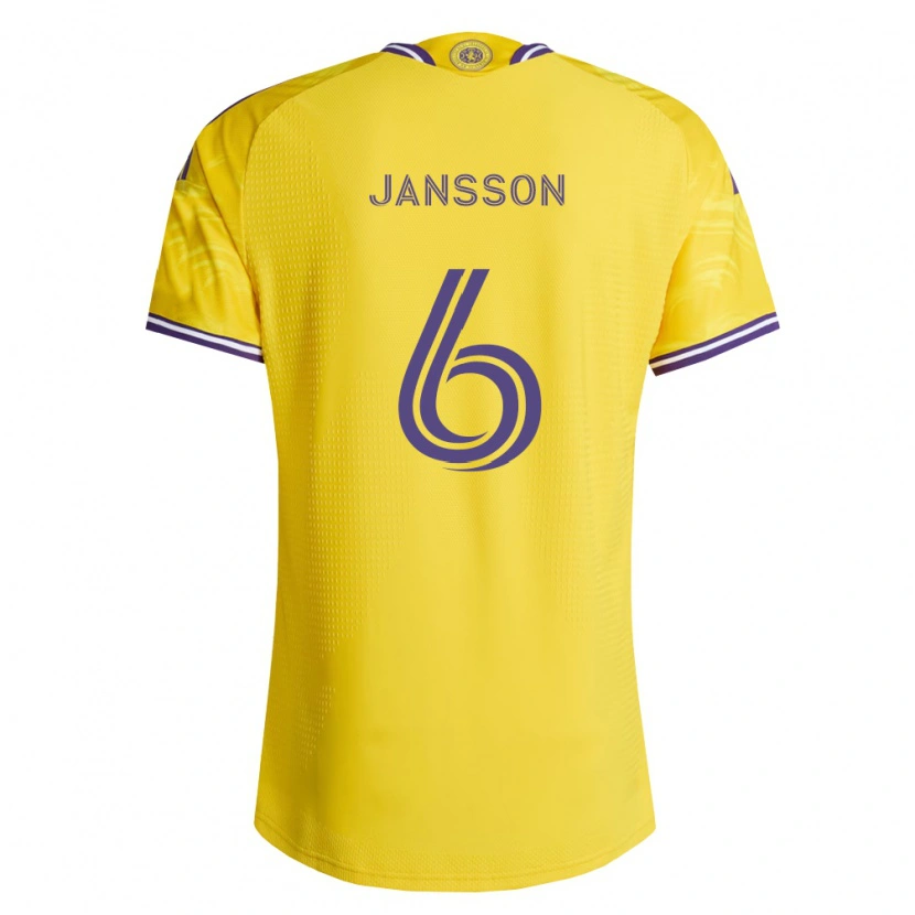 Danxen Kinderen Robin Jansson #6 Geel Paars Uitshirt Uittenue 2026/27 T-Shirt België