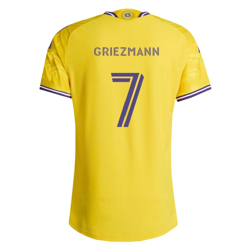 Danxen Kinderen Antoine Griezmann #7 Geel Paars Uitshirt Uittenue 2026/27 T-Shirt België