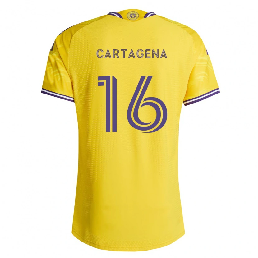 Danxen Kinderen Wilder Cartagena #16 Geel Paars Uitshirt Uittenue 2026/27 T-Shirt België