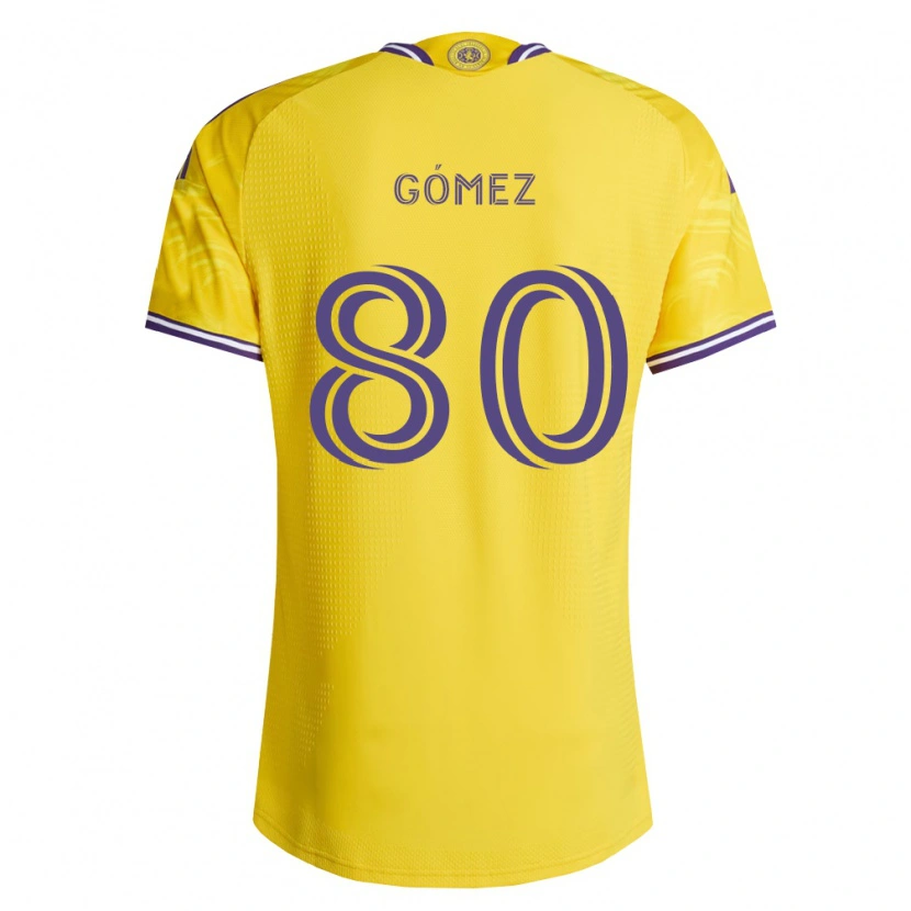 Danxen Kinderen Ignacio Gómez #80 Geel Paars Uitshirt Uittenue 2026/27 T-Shirt België
