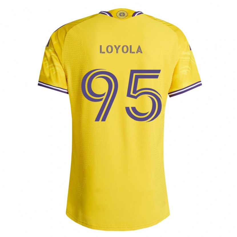 Danxen Kinderen Favian Loyola #95 Geel Paars Uitshirt Uittenue 2026/27 T-Shirt België